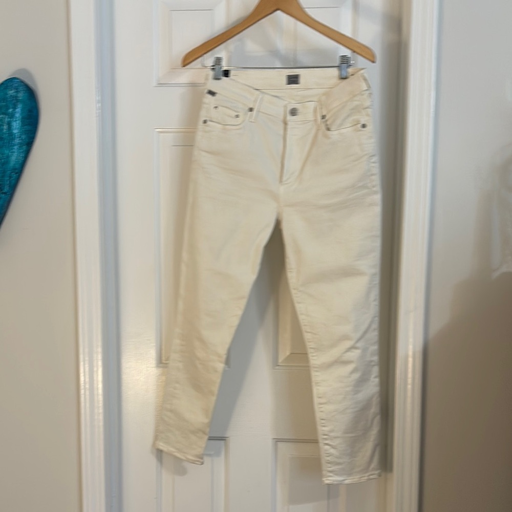 Citizens Of Humanity Cream Straight Leg Jeans Timeless Design